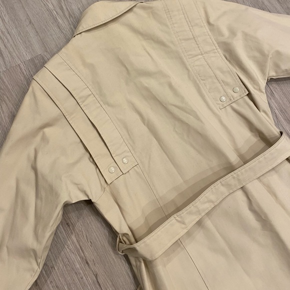 VINTAGE Sears Beige Trench Coat Vintage Size 8 Modern Size Small - Picture 13 of 16